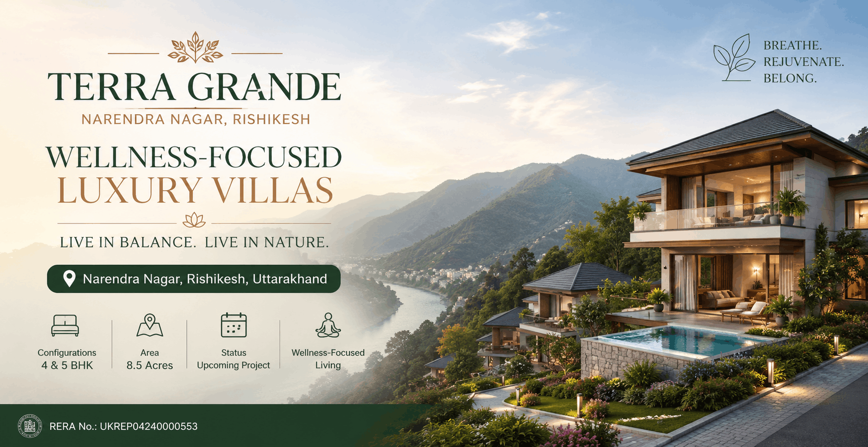 Terra Grande Narendra Nagar Rishikesh - Wellness-Focused Luxury Villas